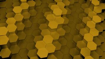 Smooth honeycomb like animation background. Design. Waves of moving up and down hexagon tiles. video