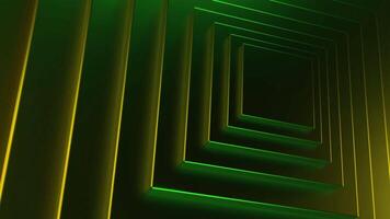 Moving squares with rotating light. Design. Rotating color light filter with moving squares. Pyramid with moving lines video