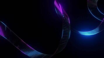Abstract gradient flowing and rotating spiral on a dark background. Design. Striped spiral shape forming tunnel. video