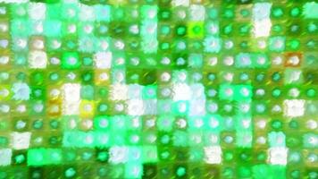 Green constructor in computer graphics. Motion. A bright puzzle made in animation that is highlighted. video