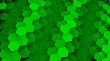 Smooth honeycomb like animation background. Design. Waves of moving up and down hexagon tiles. video