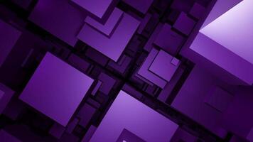 Movement in gap between squares. Design. Jump in geometric space of stream of squares. Tunnel of stream of 3d squares on black background video