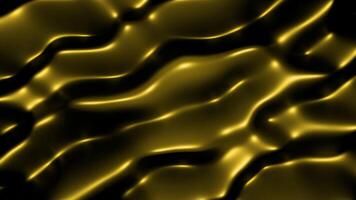 Metallic liquid with ripple lines on surface. Design. Rotating background with liquid texture and ripples on surface. Lines of liquid ripples stretch and rotate video