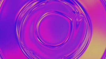 Abstract 3d animation of liquid texture surface with round waves moves from center. Design. Pink concentric rings. video