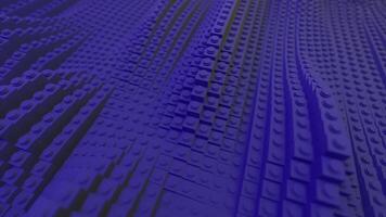 Abstract 3d stripes with dots move in waves. Design. 3D lines with buttons move in chaotic waves. Toy lines with buttons in wavy motion video