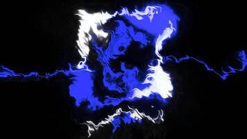 Red and blue flash. Motion. Black background with blurred spots made in computer graphics sparkling with light. video