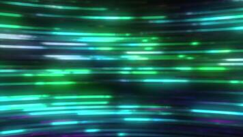 Stream of flashing colorful stripes. Motion. Fast cyber stream with bright stripes. Stripes move in colorful background with glitch effect video