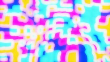Psychedelic animation with floating colorful background. Design. Animation with psychedelic effect of colorful pattern and liquid pulsations. Colorful background with spots is liquid inflated video