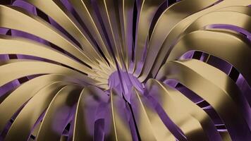 Blue and yellow lines. Design. Moving long lines made in 3d abstraction. video