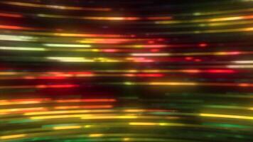 Stream of flashing colorful stripes. Motion. Fast cyber stream with bright stripes. Stripes move in colorful background with glitch effect video