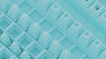 3d turbulent background, slow motion of rows of figures. Design. Moving up and down rhombuses. video