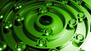 Green and turquoise background of saturated shades. Design. A maze with many roads along which circles made in 3d format move. video
