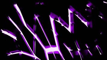 Red and purple growing patterns of lines. Design. Black background with a pattern that grows in height made in 3d format. video