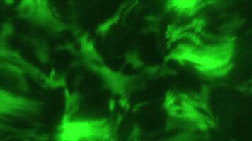 Green bright background. Motion. Flashes of light on computer graphics that are moving. video