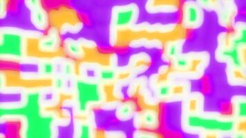 Blurred water effect in psychedelic pattern. Design. Colorful pattern with geometric shapes and psychedelic blurred effect. Bright pattern is blurred with liquid psychedelic effect video