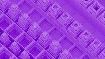 3d turbulent background, slow motion of rows of figures. Design. Moving up and down rhombuses. video