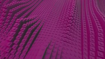 Abstract pattern with waving lines of 3D tiles. Design. Concept of old or retro. video