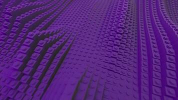 Abstract pattern with waving lines of 3D tiles. Design. Concept of old or retro. video