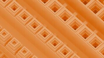 Abstract background with isometric cubes. Design. Optical illusion with 3D building pyramids. video