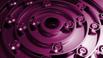 Pink and purple background made in 3d format. Design. A toy rotating maze with playing circles. video