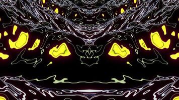 Flying inside sticky abstract tunnel with shapes looking like tree roots. Design. Concept of extraterrestrial life and unknown creatures. video