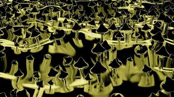Open third eye, trippy 3D psychedelic mushrooms magic background. Design. Effect of hallucinations. video