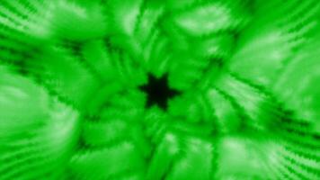 Green and turquoise tunnel. Motion. A bright tunnel in the form of a flower made in computer graphics. video