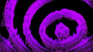 Abstract concentric fluctuating ring silhouettes on a black background. Design. Bright round shapes moving underwater. video