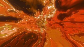 Moving pattern of liquid layers. Motion. Glowing layers of moving fluid in pattern. Spots moving in fluid flow with layers video