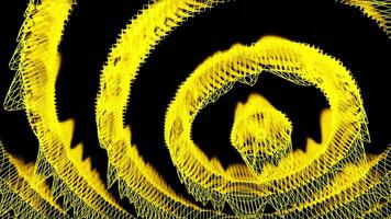 Spiral concentric circles audio waves. Design. Colorful circles under water surface on a black background. video