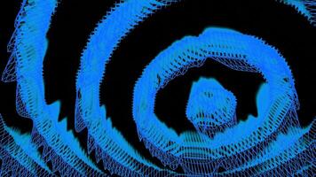Abstract fluctuating rings on a black background. Design. Colorful circles under waving water surface. video
