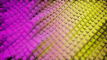 Abstract 3D circles on straight stripes in wavy motion. Design. Gradient contrasting abstract background. video