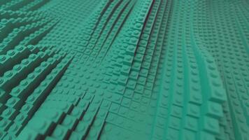 Bright stripes in rows with 3D tiles. Design. Visualization of an old fashioned game. video