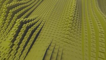 Bright stripes in rows with 3D tiles. Design. Visualization of an old fashioned game. video