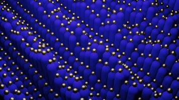 Purple and blue lines create a hypnotic effect. Design. Alternately rising thin lines of bright colors made in abstraction. video