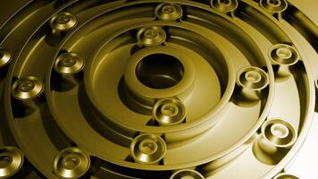 Red and yellow rotating animation. Design. Rotating mazes in animation that move special circles. video