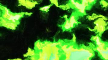 Green bright background. Motion. Flashes of light on computer graphics that are moving. video