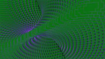 Background with moving 3d visual distortion. Design. Background with retractable 3d bend of squares. Visual distortion effect with squares and bend video