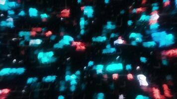 Shiny patterns on a dark background. Motion. Lines of bright shades that are highlighted in 3D format. video