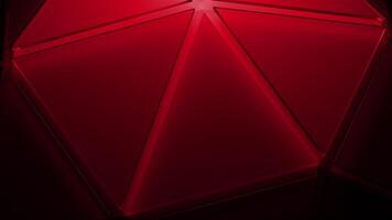 Rotating 3d figure with triangular parts. Design. 3D figure rotates in space. Round figure made of triangular corners video