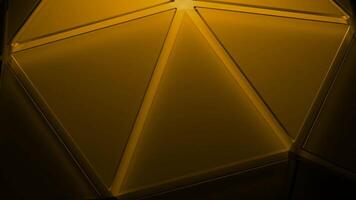 Rotating 3d figure with triangular parts. Design. 3D figure rotates in space. Round figure made of triangular corners video
