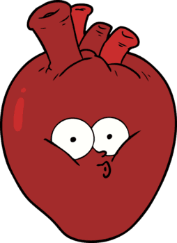 cartoon confused heart drawing png