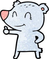 cartoon bear giving thumbs up sign drawing png