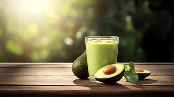 A delicious and nutritious avocado smoothie is a great way to start your day. It is packed with healthy fats, vitamins, and minerals, and it can help you feel full and satisfied. photo