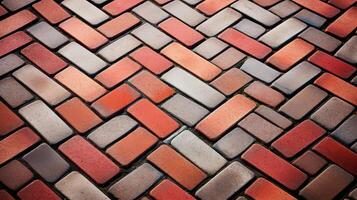 Close-up shot of a series of interlocking paving bricks, arranged in a partial pattern, isolated on a white background to demonstrate their design and potential layout. photo