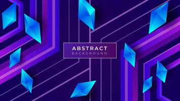 Purple hexagonal background, Abstract Background, 3d Diamonds Background Premium vector