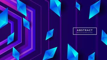 Purple hexagonal background, Abstract Background, 3d Diamonds Background Premium vector