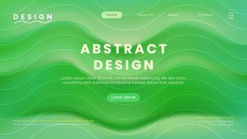 abstract landing page template with gradient background premium vector