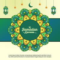 Ramadan Kareem design concept. ramadan kareem greeting card background. illustration vector