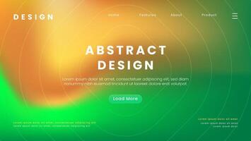 abstract landing page template with gradient background premium vector